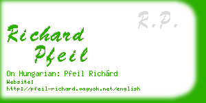 richard pfeil business card