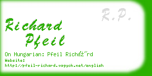 richard pfeil business card